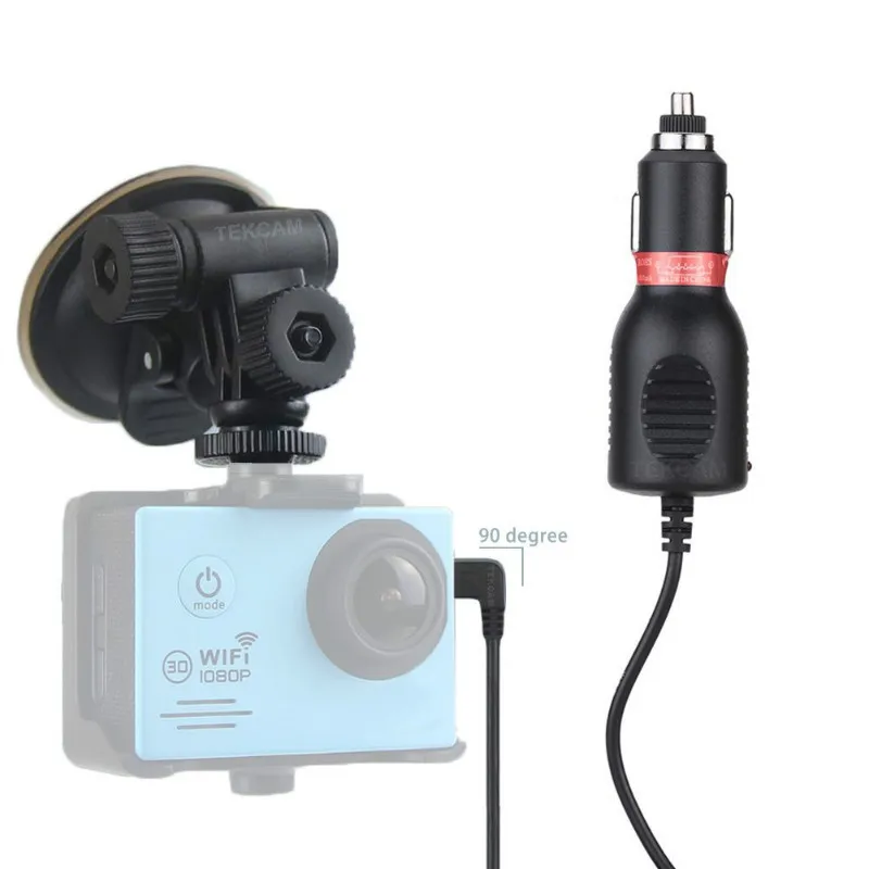 Tekcam Экшн-камера 3 метра автомобильное зарядное устройство для sjcam sj4000 sj5000 SJ5000x M10 M20 eken h9r H8R H3R V8S Gitup amokov