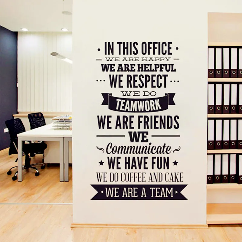 Decor Team Home Dressing Specialists Support Team Office Work Quote Wall Art Stickers Decal Home Diy Decoration Mural Bedroom Decor