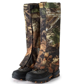 

1 Pair Outdoor Hiking Waterproof Camouflage Snow Covers Skiing Hiking Gaiters Boots Shoes Snow Foot Covers Scratch-Proof Leggi