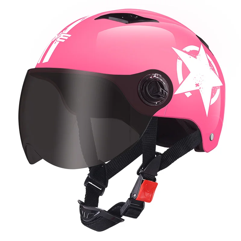 Andes мотоциклетный шлем для езды на скутере унисекс шлем ветрозащитный УФ Защита флип-шлем для мотокросса Casco Moto - Цвет: 316-05-Pink