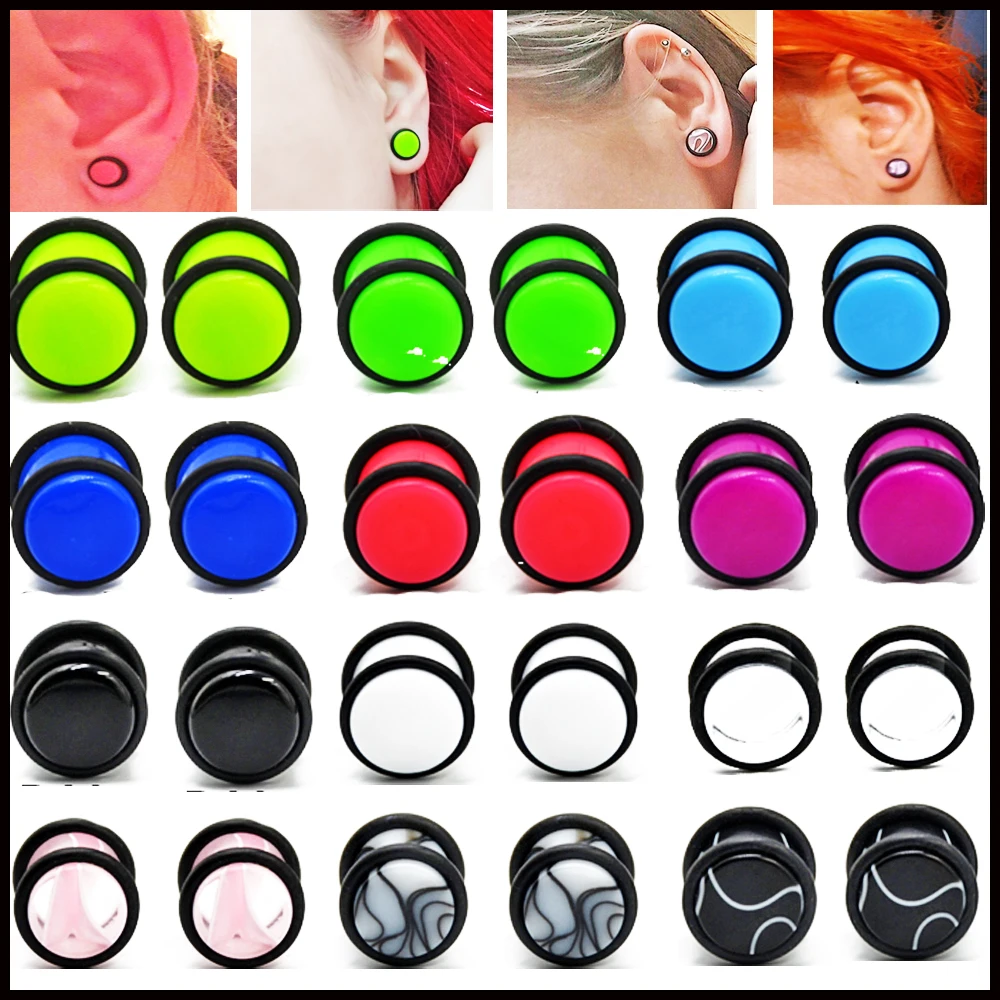

BOG-1 Pair Resin Ear Plugs Gauges Earrings Ear Plug Flesh Tunnel Piercing Expander Ear Stretcher Women Men Body Piercing Jewelry