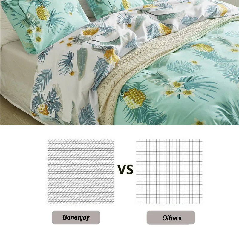 Bonenjoy Комплект постельного белья с ананасом queen/King size для взрослых пододеяльник