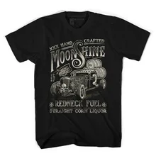 Hot Rod Moonshine Redneck Fuel футболка Herren Oldtimer Rockabilly Rebel Whiskey Новинка Мужская Летняя футболка с коротким рукавом