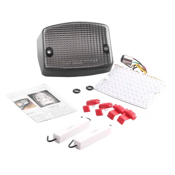 

E-Mark Integrated LED Motorcycle Rear Tail Brake Light Signals Lamp Blinker Taillight For KAWASAKI ELIMINATOR 125 600 VULCAN 750