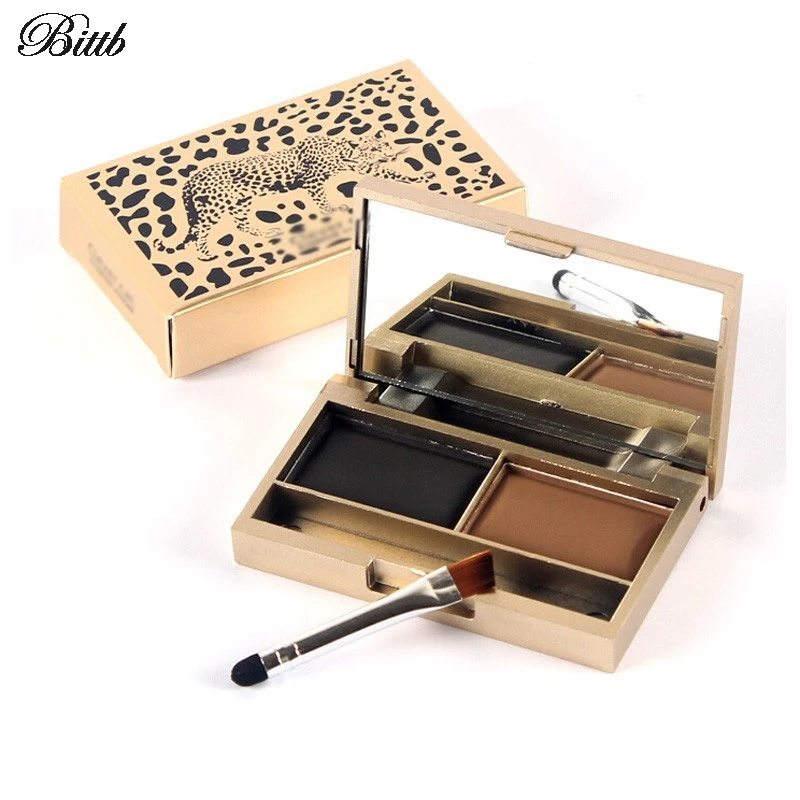 

Bittb Professional Brand Eyebrow Enhancer Makeup Waterproof Eyebrow Cake Powder Eye Brow Gel Palette Eye Shadow Set Kit Brushes