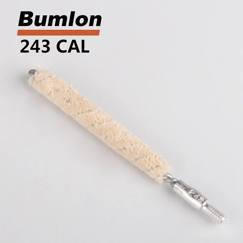 Tactical .243cal Mop Brush Cotton Clean Swab Gun Cleaning Brush for Hunting Rifle  5pcslot RL37-0049-243 (1)