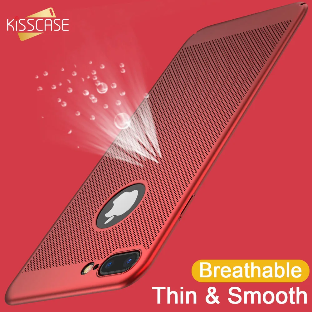 KISSCASE Heat Dissipation Case For iPhone XR XS Max 7 X 8 6 6S Plus Cooling Phone Cases 6s 5S Back Cover |