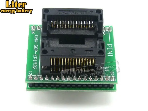 SO32 SOIC32 SOP32 к DIP32(B) OTS-32-1.27-16 адаптер Enplas IC тестовая розетка 1,27 мм Шаг 11,25 мм ширина