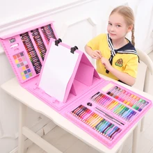176 шт Художественный набор детский маркер для рисования ручка для художника карандаш для рисования ручка для детей подарочная коробка товары для рукоделия