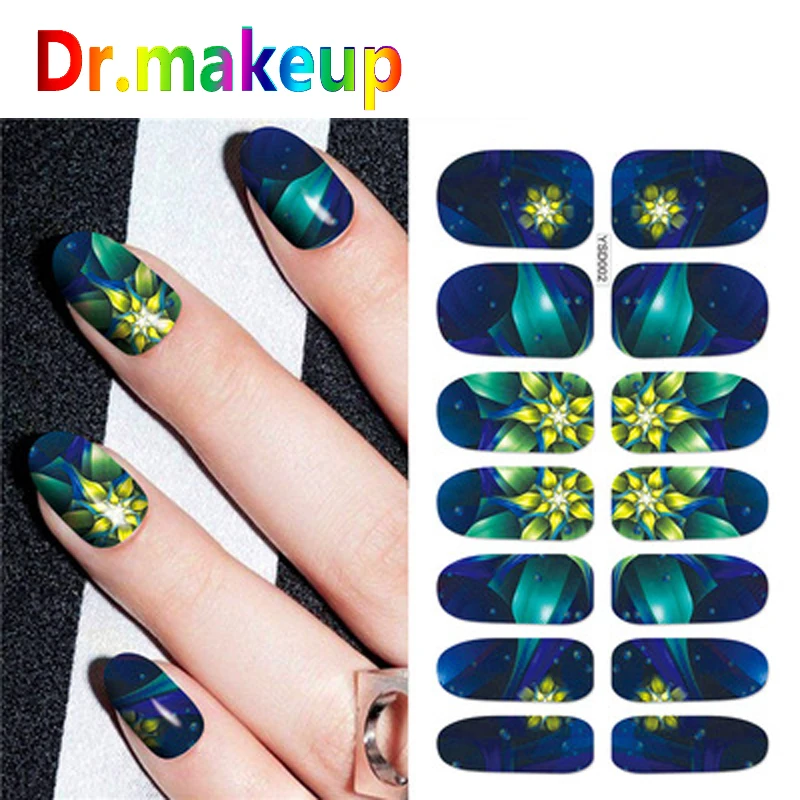 

1 Sheet Flower Nail Art Water Transfer Stickers Full Cover Colorful Painting Style Nail Art Slider for Manicure Decoration DIY