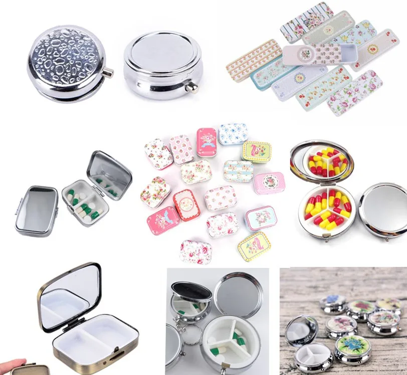 

1PC Waterproof Aluminum Pill Box Case Cache Drug Holder Container Keychain Medicine Box Health Care