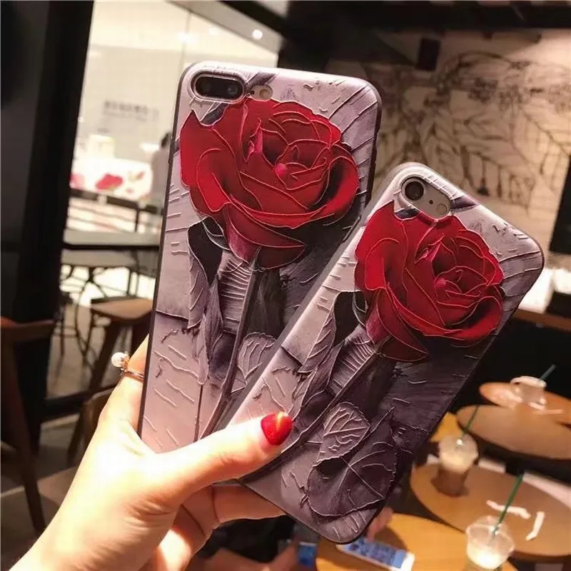 Ascromy-Cover-For-iPhone-5-S-5S-SE-6-6S-7-Plus-iPhone5-Soft-TPU-Silicon-Relief-Rose-Flower-Pattern-Case-Mobile-Phone-Accessories-1 (38)