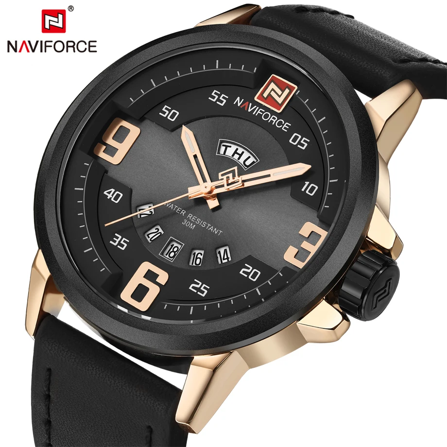 Prix pour NAVIFORCE Mode Hommes Sport Militaire Montres avec Calendrier de Fonction En Cuir Unique Grand Cadran D'affaires Montre-Bracelet Reloj Hombre Prix pour NAVIFORCE Mode Hommes Sport Militaire Montres avec Calendrier de Fonction En Cuir Unique Grand Cadran D'affaires Montre-Bracelet Reloj Hombre