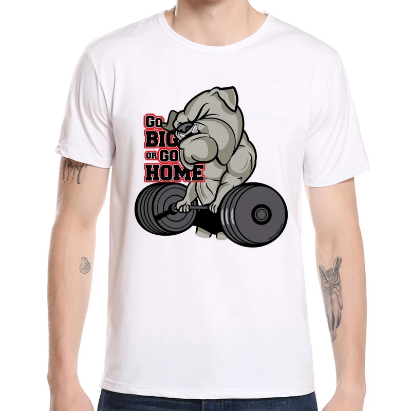 مضحك الفرنسية بلدغ الاثقال الرجال تي شيرت 2019 الصيف صديق هدية الحيوان المطبوعة التي شيرت عالية الجودة المتناثرة المحملة الأعلى