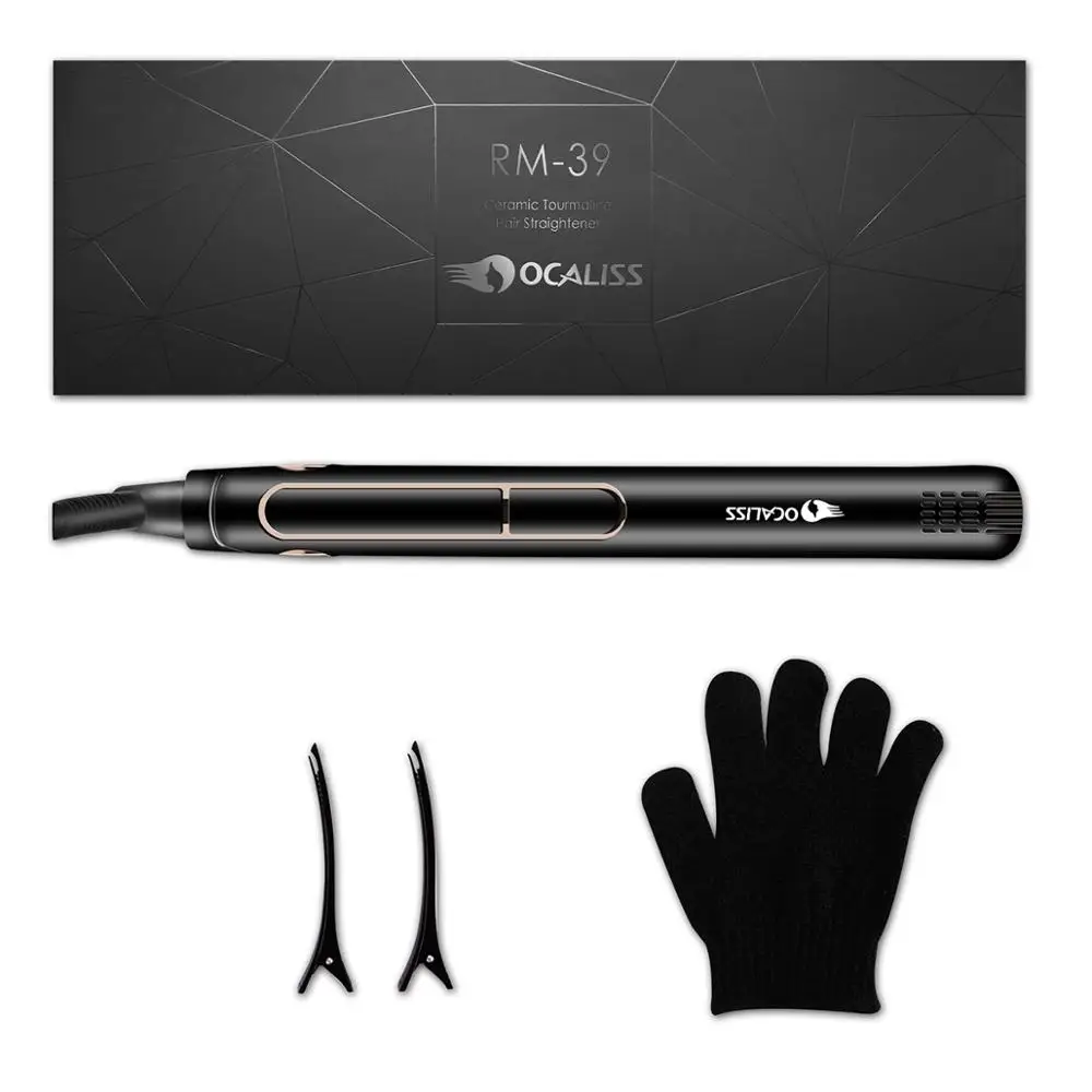  Ocaliss RM-39TFP Professional Titanium Hair Straightener Adjustable Temperature Fast 30's Heat Up W