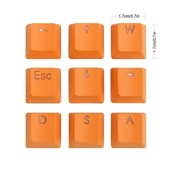 

Gaming PBT Keycaps For Mechanical Keyboard Orange DoubleShot Injection FPS Keycap Set with Key Puller For Replacement DIY