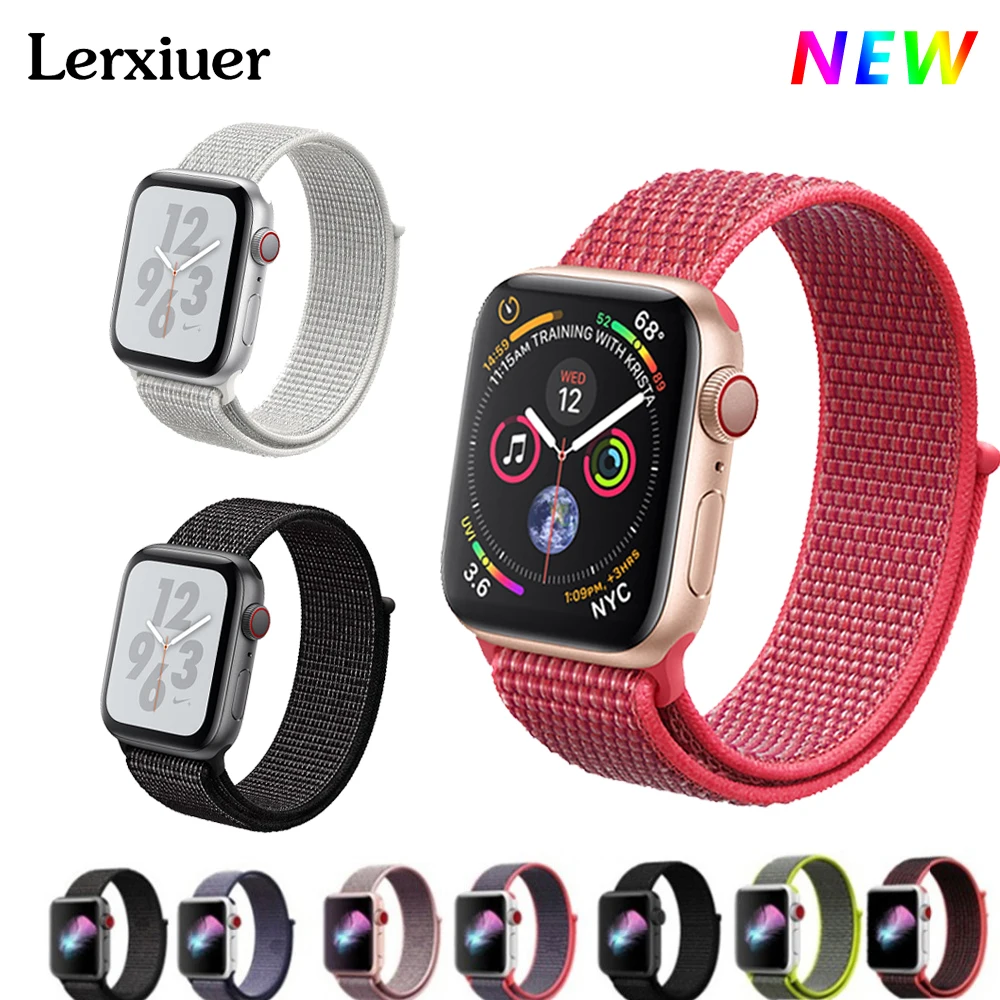 

Nylon loop strap For Apple Watch band series 4/3/2 correa aplle watch 42 mm 38 mm Iwatch 44mm 40mm wrist bracelet belt watchband