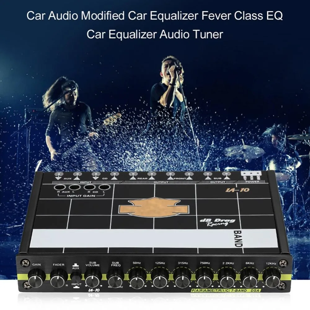 Ecualizador de audio автомобильный аудио модифицированный Графический Эквалайзер EQ 7s автомобильный аудио стерео тюнер с 3,5 мм Aux-in и ручка автомобилей