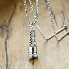 Fashion Silver Color Necklaces For Women Religion Jewelry Men Necklaces Pendants Tower Pendants For Unisex Wholesale unisex necklaces 925 silver lobster clasp necklaces for women men fashion jewelry