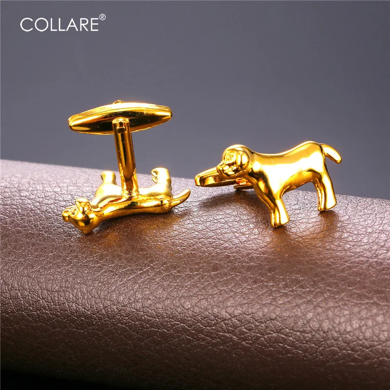 

Collare Cute Dog Cufflinks For Mens Accessories Gold/Silver Color Cuff Link Luxury Men Jewelry Cufflinks High Quality C109