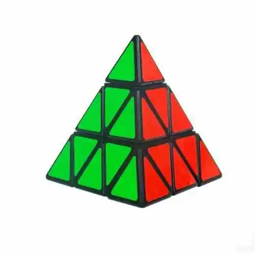 Новая волшебная Скорость Куб Пирамида Cubo Magico профессиональная Головоломка Развивающие игрушки для детей - Цвет: Черный