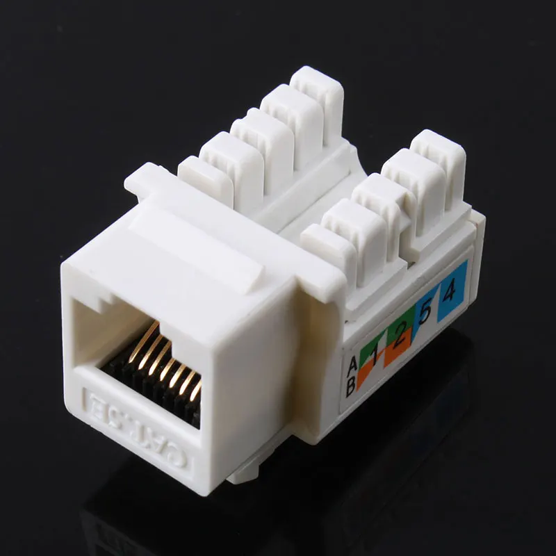 2 шт. Cat5E 110 удар вниз Keystone Jack RJ45 CAT5 сети #53046