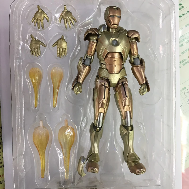 Iron Man 3 Figure Figma 217  Figma EX-026 Iron Man Mark XXI (MIDAS) PVC Action Figures Collectible Model Toy  (2)