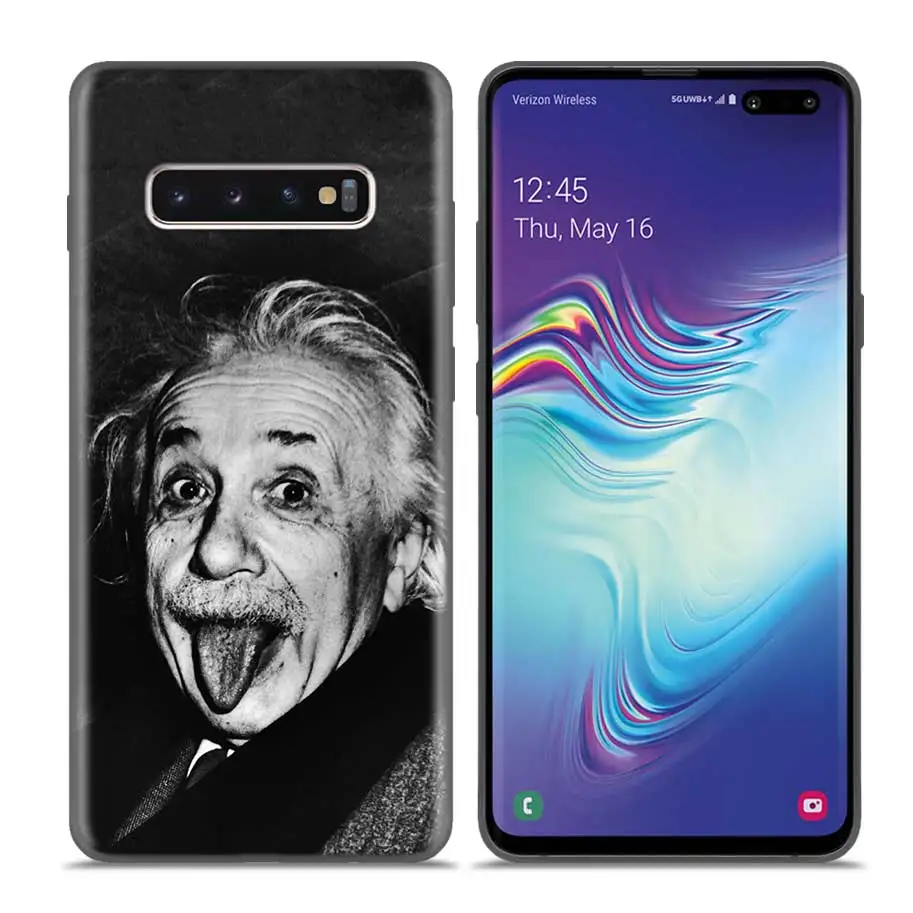 Чехол Capas Coque для samsung Galaxy S10 S9 S8 Plus 5G A30 A50 A70 A40 A20 Note 8 9 10 чехол каркас Альберт Эйнштейн формула математика - Цвет: AS-003