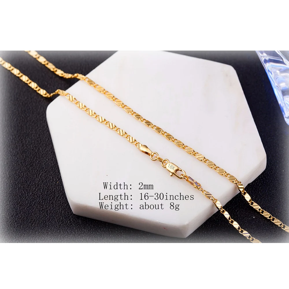 

Factory Direct Promotion ! 5pcs/lot Gold Palting Link Chain Necklace Jewelry Fashion Women Men Accessories 16-30inches