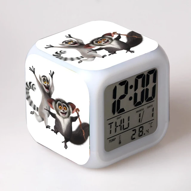 America MovieThe Penguins of Madagascar Alarm Clock Led Light 7 Color