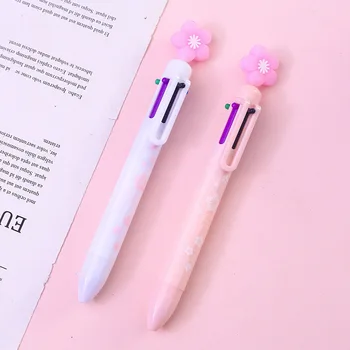 

18 pcs/lot Cherry Sakura Rose 6 Colors Chunky Ballpoint Pen School Office Supply Gift Stationery Papelaria Escolar