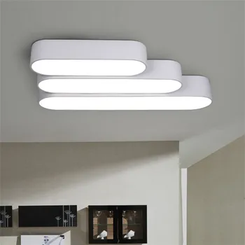 

Postmodern LED Personalit Combination Ceiling Lamp Bedroom Living Room Clothing Store Rectangle Dimmable Lights Free Shipping