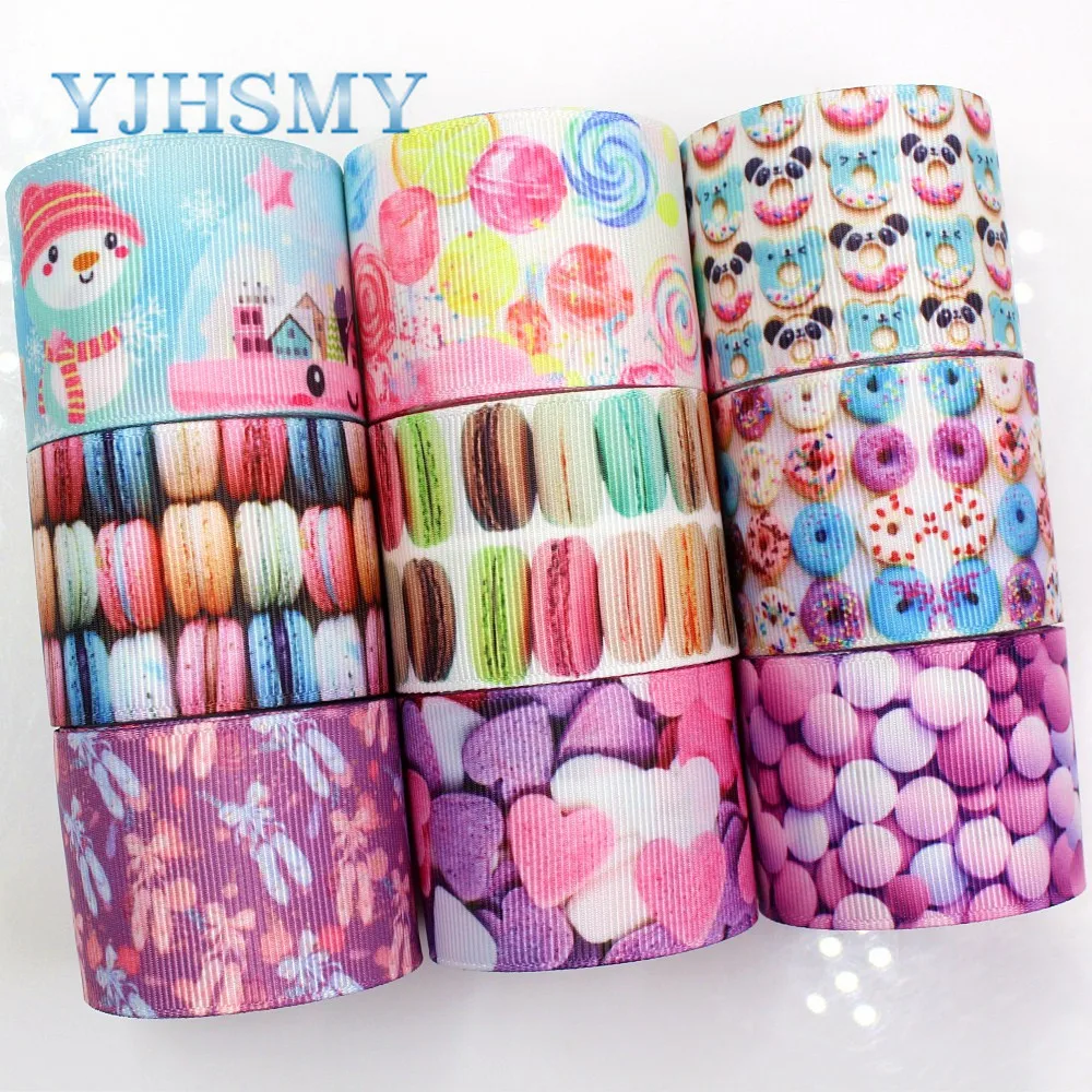 YJHSMY G 18716 611 38 мм 5 ярдов Мультяшные печатные корсажные ленты DIY ручная работа