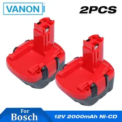 VANON 2 шт. для BOSCH 12 в 2000 мАч Ni-CD аккумуляторная батарея для BOSCH Dril BAT043 2.0Ah 26073 BAT045 GSR PSR мощность инструмент батарея