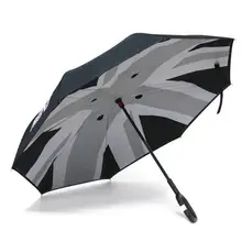 Юнион Джек двойной Слои обратный зонтик для защиты от ветра складной перевернутый вверх тормашками для Mini Cooper One JCW S Аксессуары для земляков