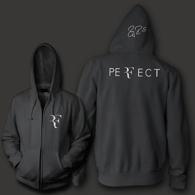 Firma Roger Federer RF logo perfect hombres mujeres unisex cremallera sudadera con capucha sudadera capucha envío gratis _ - AliExpress Mobile