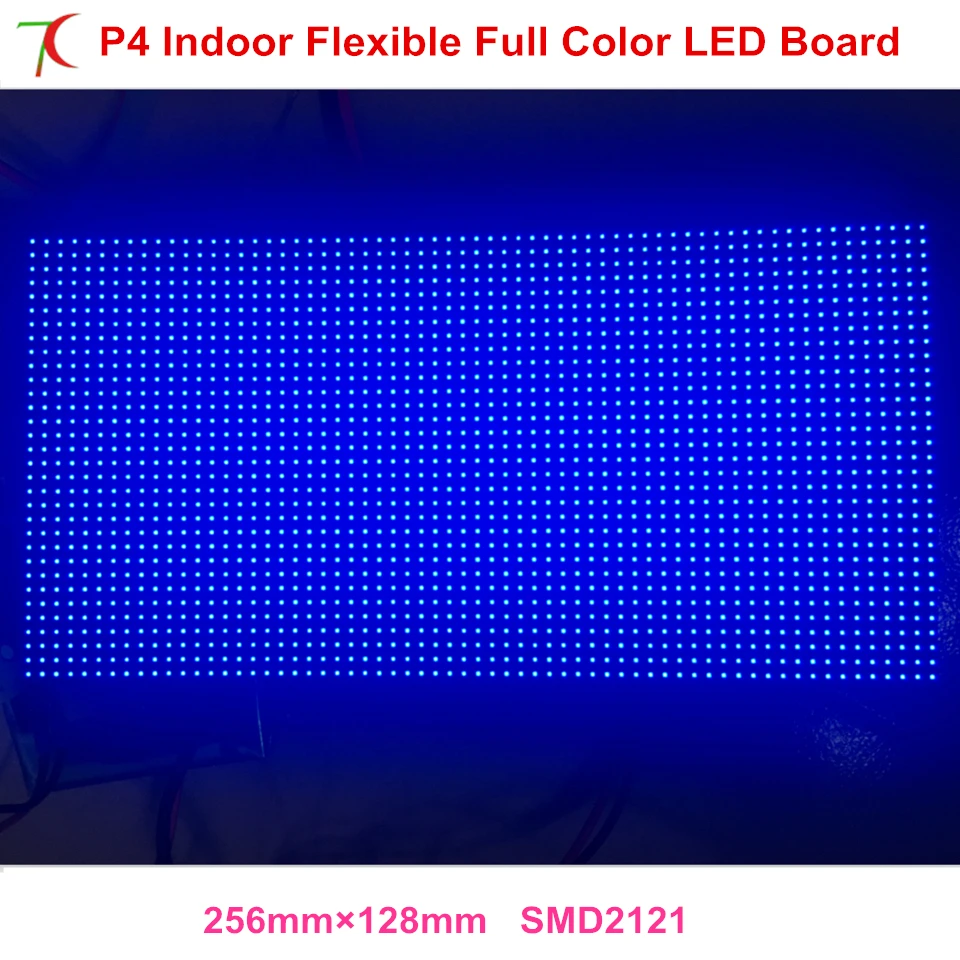 

Indoor P4 rgb flexible full color led module use for colunm led screen dot matrix smd2121 hub75 billboard
