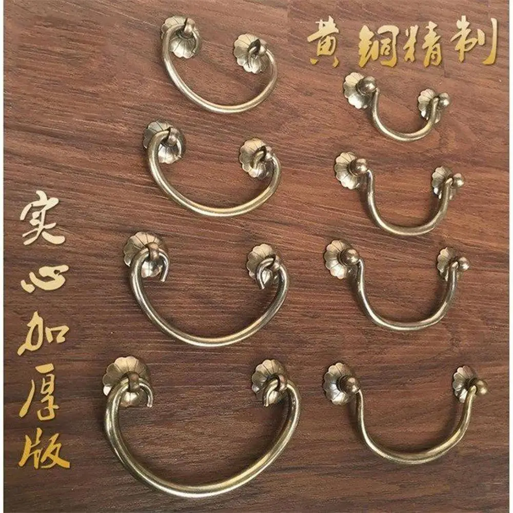 

Chinese antique pure copper drawer handle bronze cabinet handle mahogany furniture copper fittings