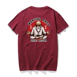 Новое поступление забавные Мастер Роши футболка лето Hipster короткий рукав футболки Для мужчин фитнес Dragon Ball Z футболки Homme camisetas