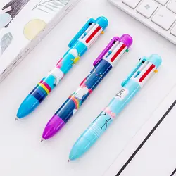36 шт./лот единорог; Фламинго 6 цветная шариковая ручка милые рисунки шариковых ручек Материал Escolar для офиса письменные принадлежности