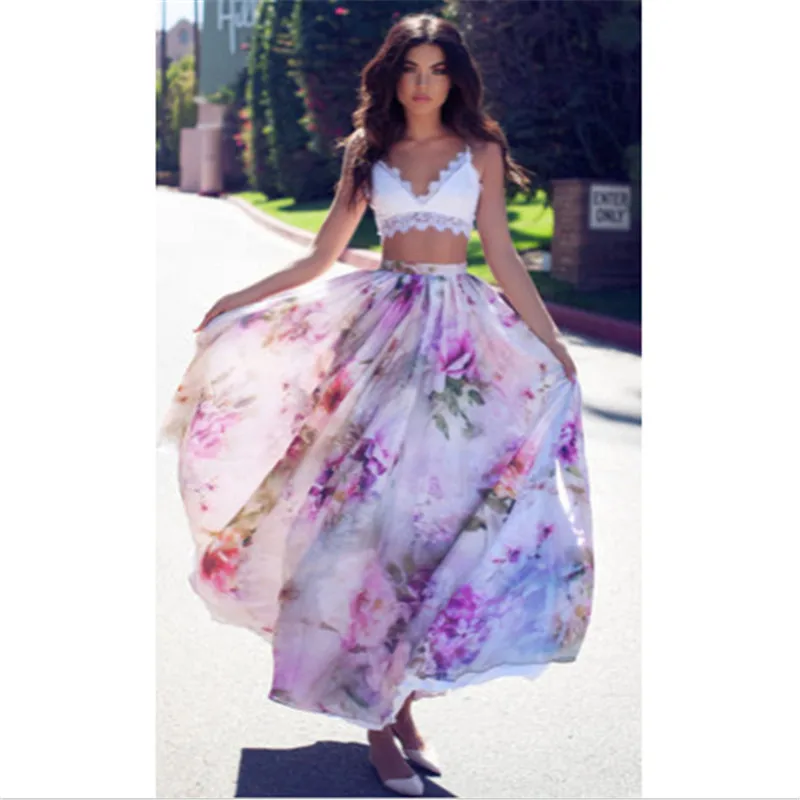 מוצר 2017 chiffon bohemian skirts womens summer aliexpress buy summer 2017 new fashion chiffon skirt floral printed boho floor מוצר 2017 chiffon bohemian skirts womens summer aliexpress buy summer 2017 new fashion chiffon skirt floral printed boho floor