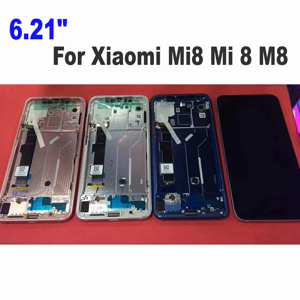 

Best Working Amoled LCD Display Touch Panel Screen Digitizer Assembly with Frame For Xiaomi Mi8 Mi 8 MI8 Phone Sensor Parts