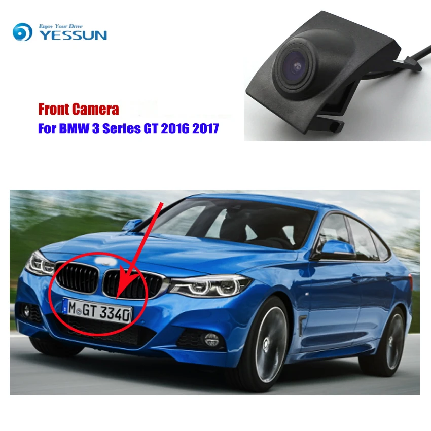 Камера YESSUN для переднего вида автомобиля hd камера BMW 3 GT 2016 передняя положительная