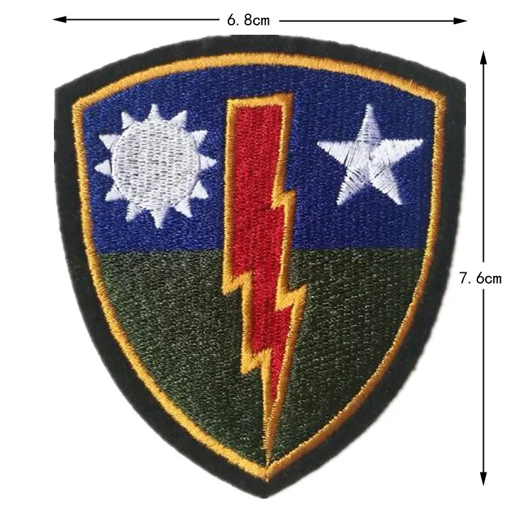 VIPOINT вышивка звёздные буквы Звездные воздушные нашивки армейские военные нашивки значки аппликации нашивки для одежды ST-3 - Цвет: Тёмно-синий