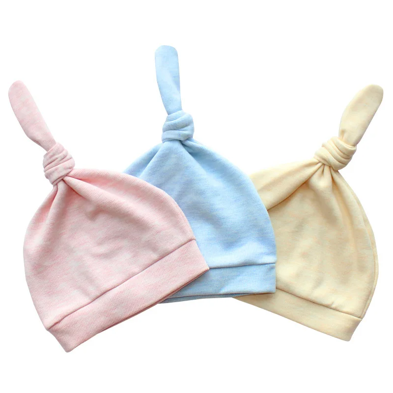 3 PCS Organic Cotton Newborn Baby Hat Soft Comfortable Baby Sleeping