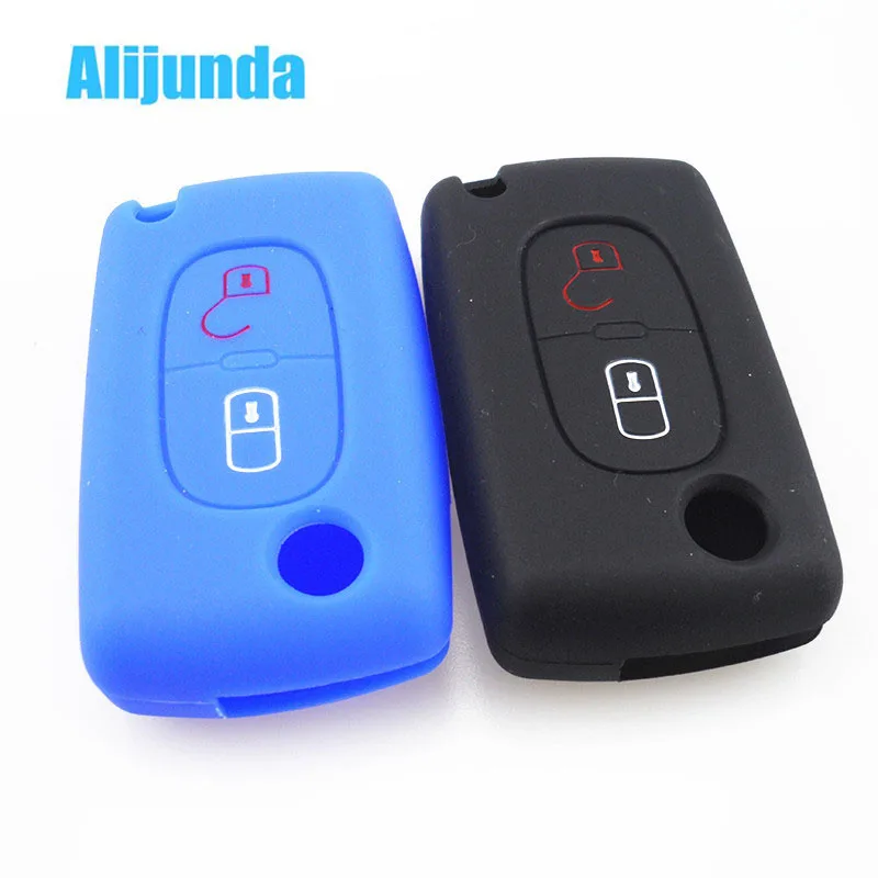 Alijunda Автомобильный ключ Обложка протектор для Peugeot 206 207 307 308 407 408 508 3008 607 RCZ /Citroen C2 C3