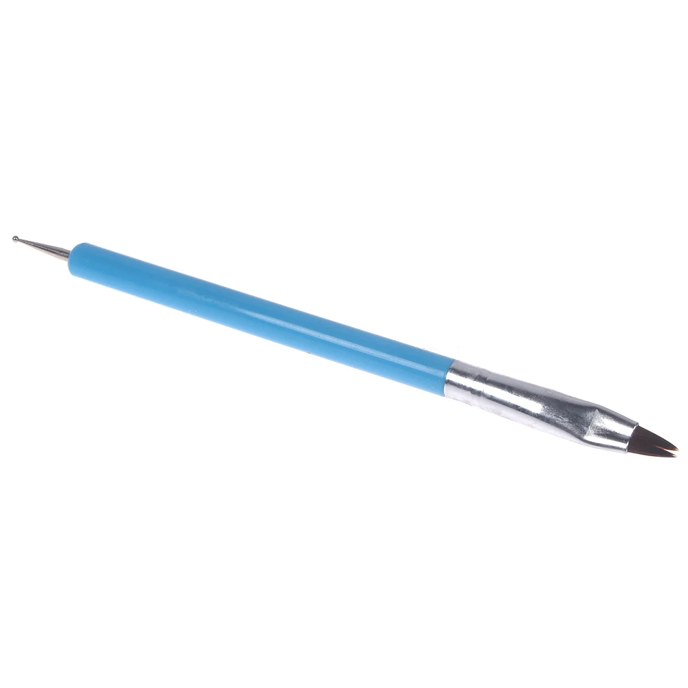 Двусторонняя ручка для рисования ногтей, кисть для рисования, стразы, ручка для маникюра, инструмент для маникюра, салона, Прямая поставка - Цвет: blue