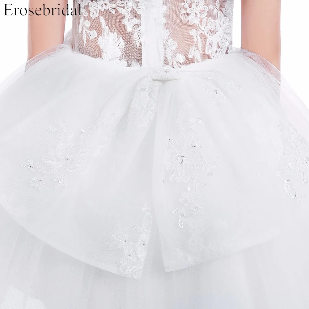 2018 платье с цветочным узором для девочек Erosebridal белые свадебные платья для девочек элегантные бальные платья короткий рукав маленькие