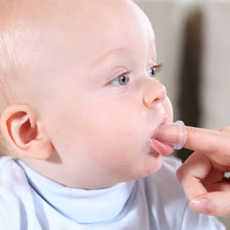 3Pcs New Soft Safe Baby Kids Fashion Baby Items Children Teeth Clear Massage Soft Silicone Baby Finger Toothbrush