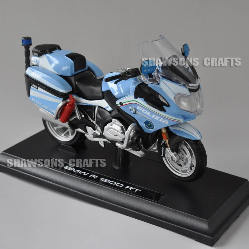 Литая модель игрушки Maisto 1:18 R1200 R 1200 RT полицейский Мотоцикл миниатюрный велосипед копия